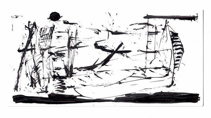 Am Meer I, Ölfarbe, 2019